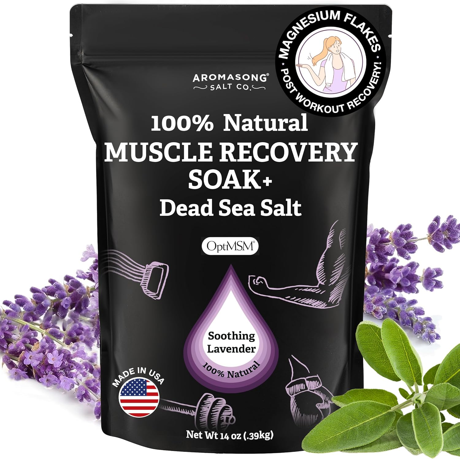 Muscle Recovery Bath Soak with – обзор и цена Bath Salts Magnesium