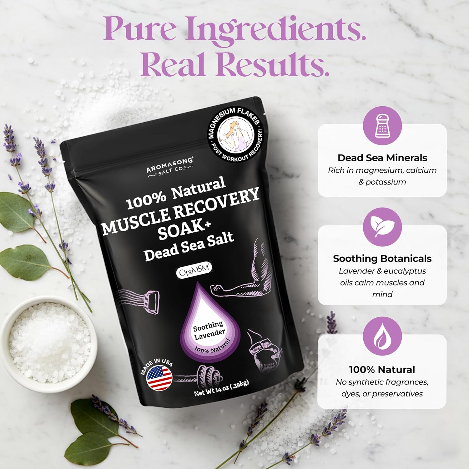 Muscle Recovery Bath Soak with – обзор и цена Bath Salts Magnesium