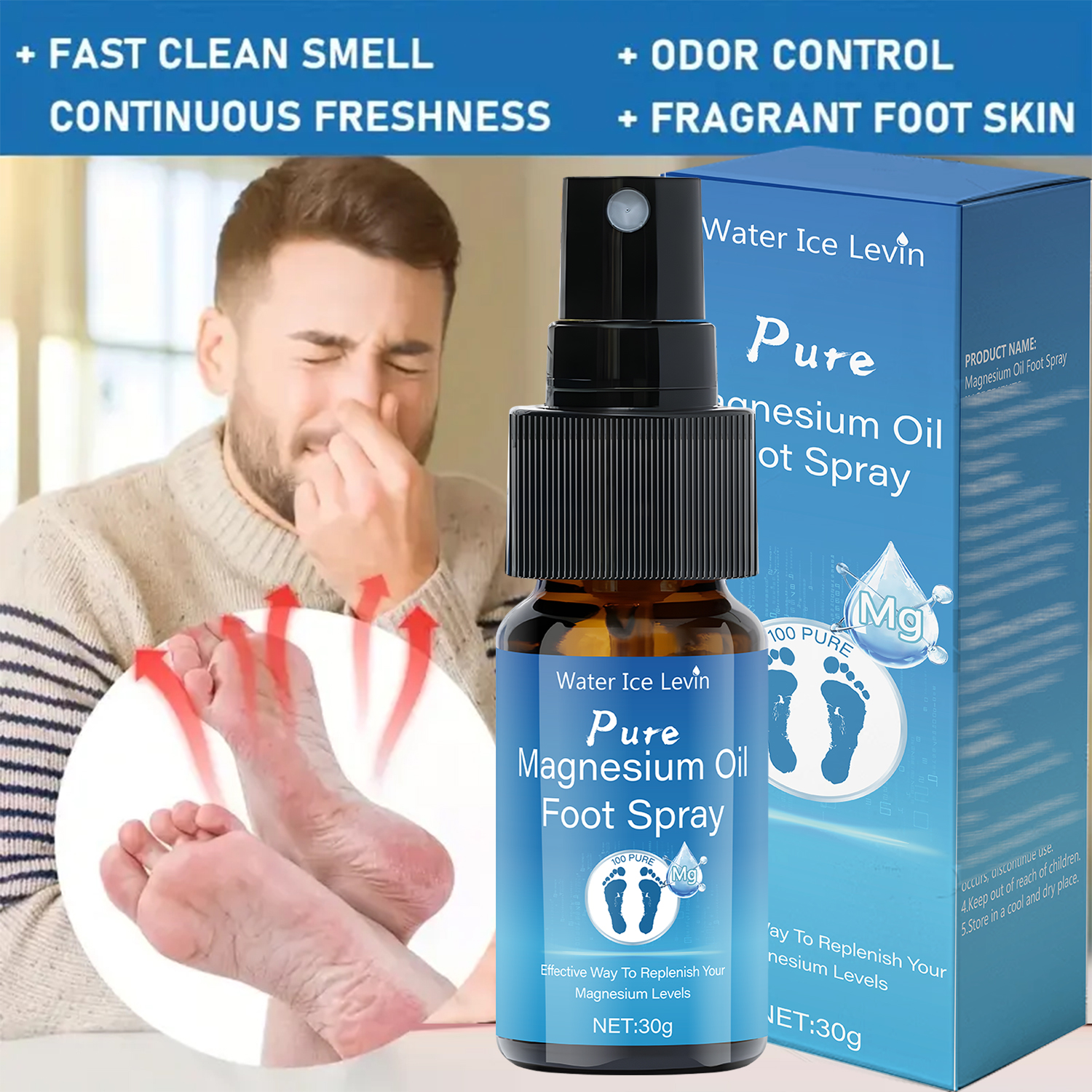 Pure Magnesium Oil Foot Spray  – обзор и цена Bath Salts Magnesium