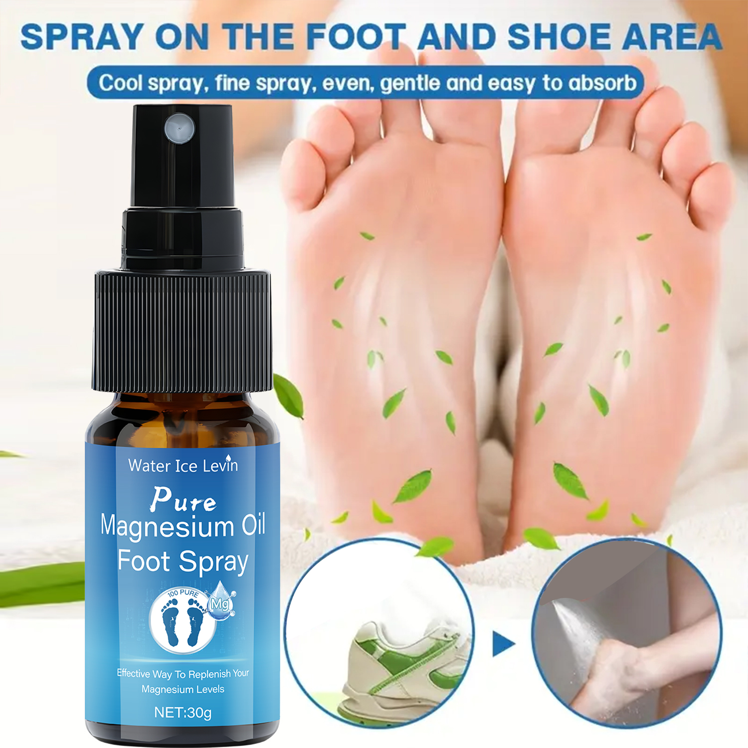 Pure Magnesium Oil Foot Spray  – обзор и цена Bath Salts Magnesium