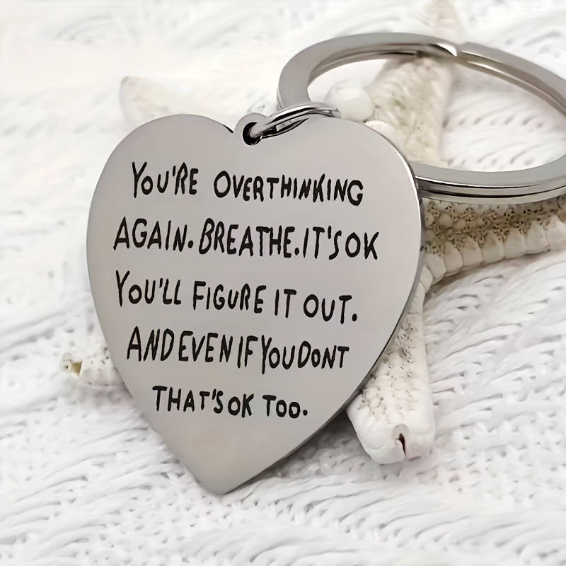 Heart-shaped engraved keyring  – обзор и цена Mental Health Wellness Quotes