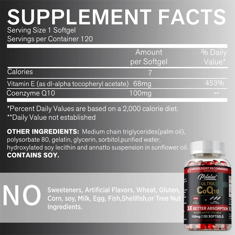 120 Coenzyme Q10 Capsules Prov – обзор и цена Health Wellness Product