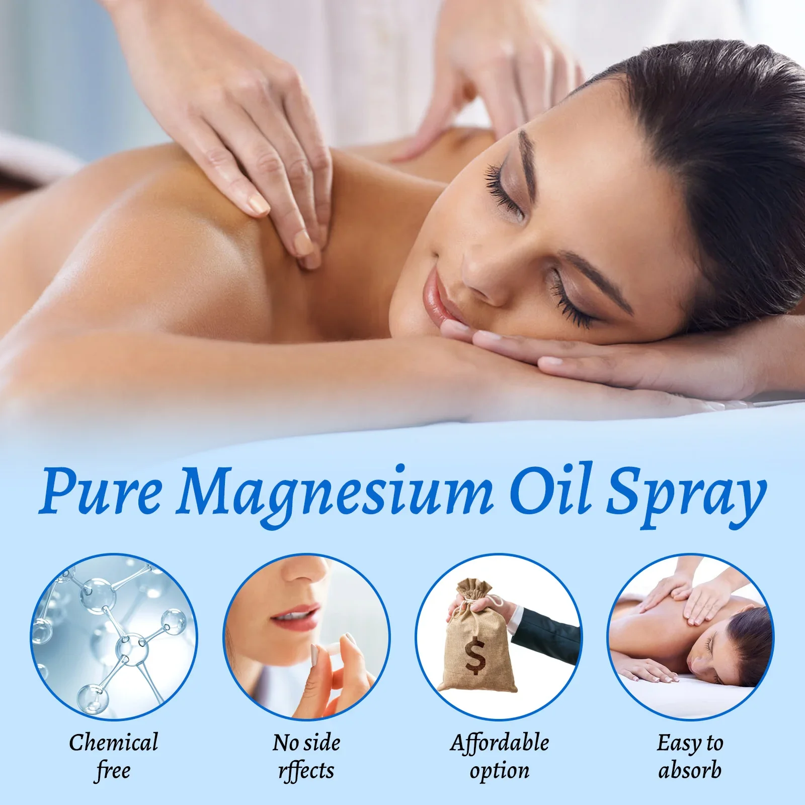 Magnesium Body Oil Spray 60ml  – обзор и цена Bath Salts Magnesium