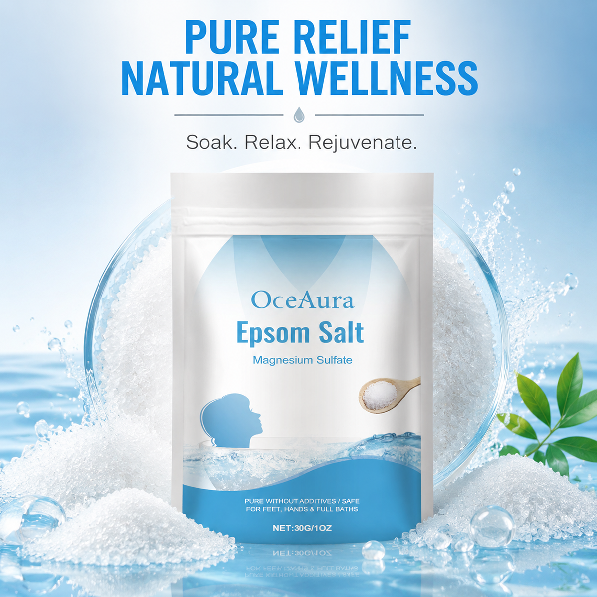 Pure Epsom Salt Magnesium Sulf – обзор и цена Bath Salts Magnesium