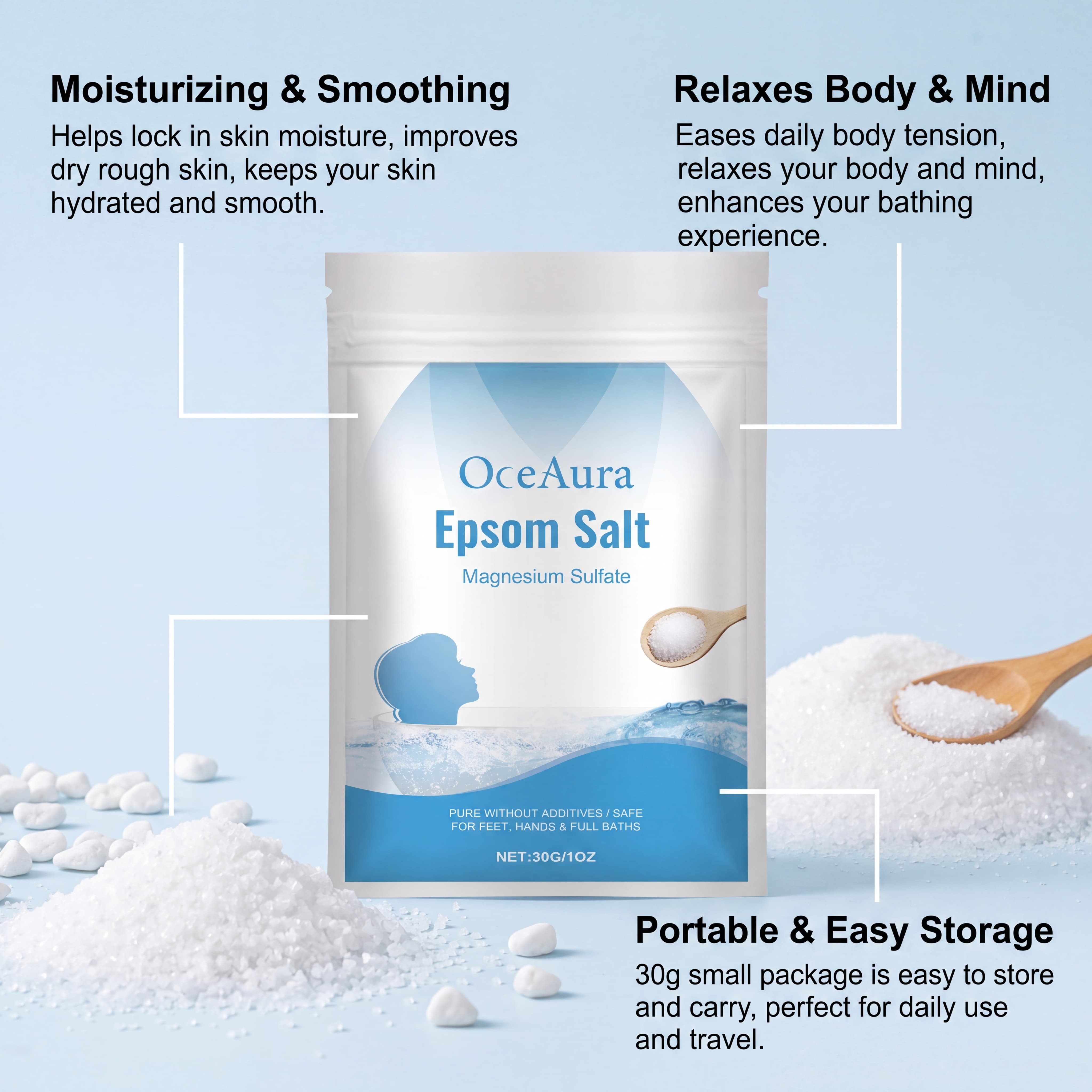 Pure Epsom Salt Magnesium Sulf – обзор и цена Bath Salts Magnesium