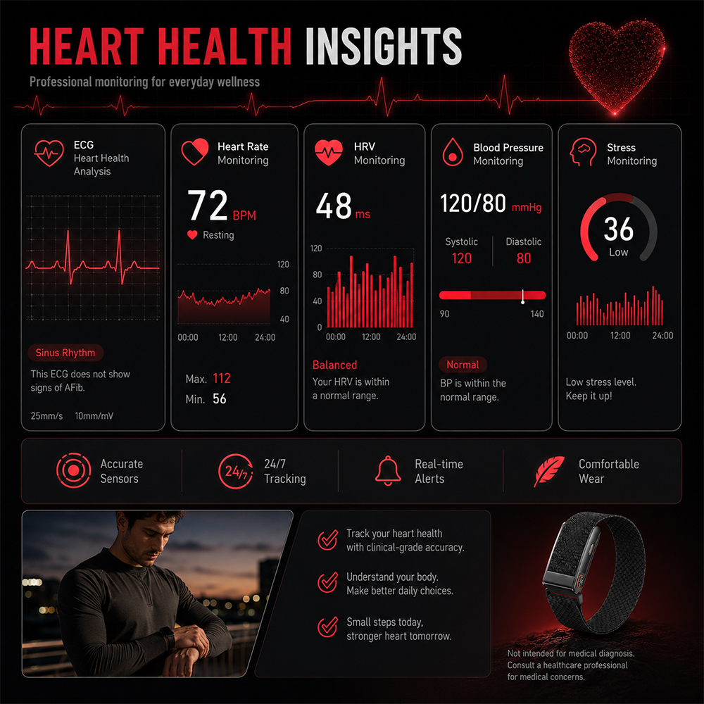 Smart Health Bracelet ECG HRV  – обзор и цена Health Wellness Activities